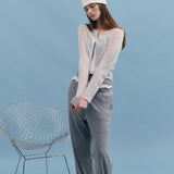 ROLAROLA 2605 NUBASIC LINEN CARDIGAN WHITE
