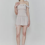 PAIN OR PLEASURE 2608 PETAL RUFFLE DRESS PINK