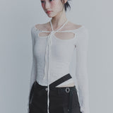 PAIN OR PLEASURE 2608 WRINKLED ORCHID TOP IVORY