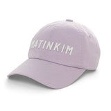 MATIN KIM 2606 APPLIQUE FELT LOGO BALL CAP IN LILAC