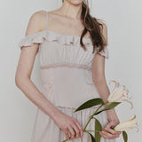 PAIN OR PLEASURE 2608 PETAL RUFFLE DRESS PINK