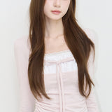 ILLIGO 2610 ROSY SQUARE-NECK TOP PINK