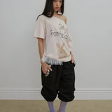 SCULPTOR 2606 Wander Girl Off-Shoulder Tee Baby Pink