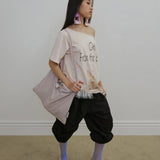 SCULPTOR 2606 Wander Girl Off-Shoulder Tee Baby Pink