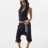 SCULPTOR 2606 Classic Sleeveless Hoodie Black
