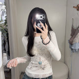 SCULPTOR 2602 Triple Lace Layered Tee Ivory