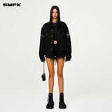 SMFK 2501 Wild野马花臂牛仔夹克 荒野黑