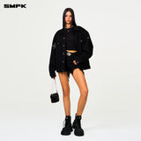 SMFK 2501 Wild野马花臂牛仔夹克 荒野黑