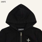 SMFK SS2402 冲锋短身运动帽衫 黑