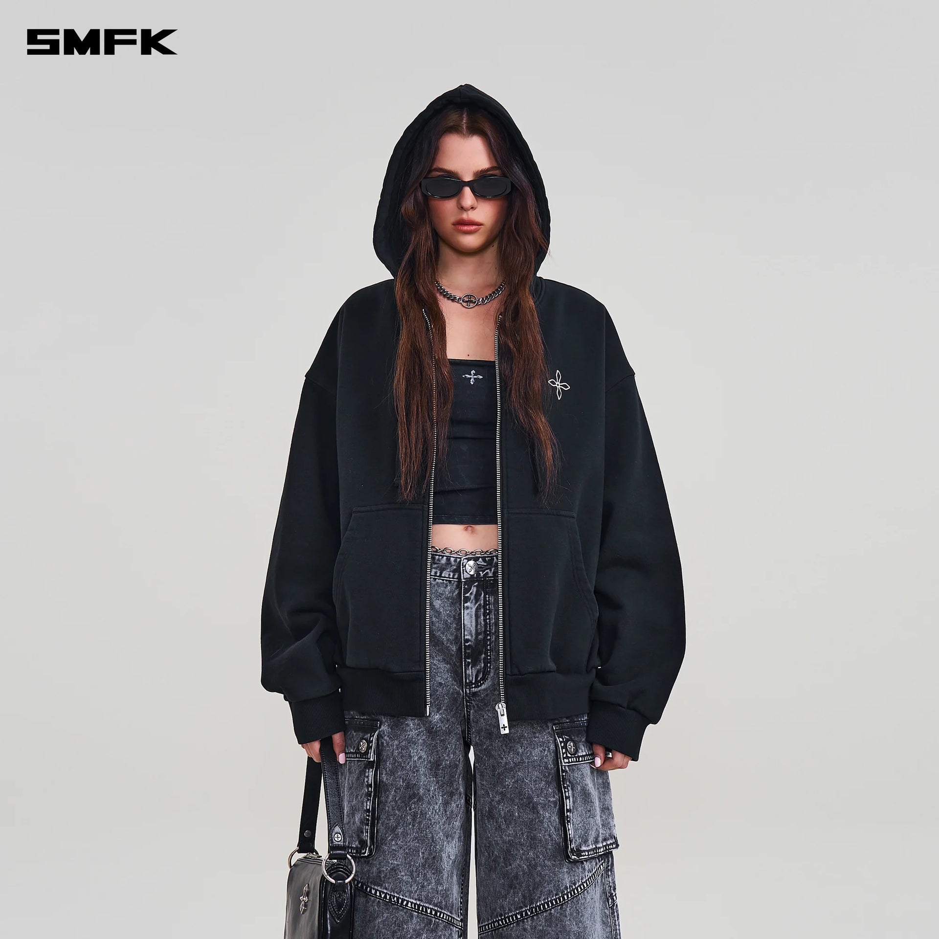 トップス smfk TOPS Compass Hug Skin-Tight Fitting Top Black – SMFK Official