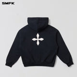 SMFK 2604 十字雕像阔身拉链帽衫 荒野黑