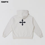 SMFK 2602 十字雕像阔身运动帽衫 雪山白