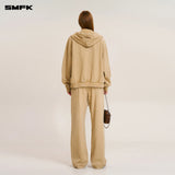 SMFK 2511 野性复古阔身运动拉链帽衫 褪色沙漠