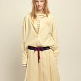 MARDI MERCREDI 2604 COTTON POPLIN SHIRT_BUTTER BEIGE