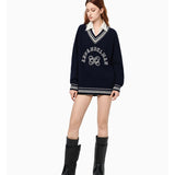 ANN ANDELMAN 2511 拼接领OS美式毛衣