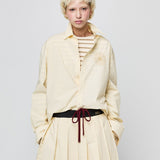 MARDI MERCREDI 2604 COTTON POPLIN SHIRT_BUTTER BEIGE
