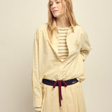 MARDI MERCREDI 2604 COTTON POPLIN SHIRT_BUTTER BEIGE