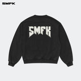 SMFK 2410 金属摇滚复古阔身卫衣/荒野黑