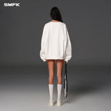 SMFK 2605 未来镜像巨型卫衣 云白