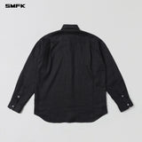 SMFK 2608 亚麻十字流浪衬衫 荒野黑
