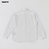 SMFK 2608 亚麻十字流浪衬衫 云白