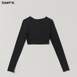 SMFK 2609 神话预言短身运动上衣 荒野黑