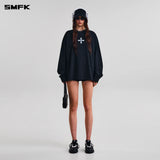 SMFK 2602 十字雕像巨型长袖上衣 荒野黑