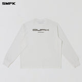 SMFK 2602 十字雕像巨型长袖上衣 云白