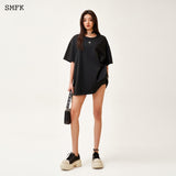 SMFK SS2402 经典十字花超大Tee 黑