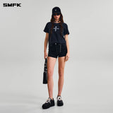 SMFK 2602 十字花复古野性Tee 湮灭黑