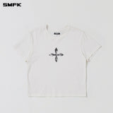 SMFK 2602 十字花复古野性Tee 湮灭白