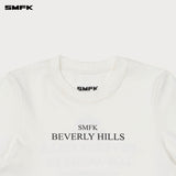 SMFK 2504 比弗利电影字幕短身TEE/雪山白