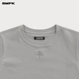 SMFK 2501 经典十字锁链修身运动Tee 尘埃灰