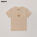 SMFK 2506 原始十字微章修身运动Tee/沙漠色