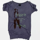 SCULPTOR 2606 Broken Girls Roll Up Tee Dirty Purple