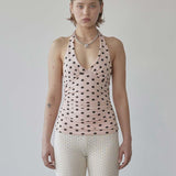 SCULPTOR 2511 Dot Halter Top Pink