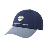 EMIS 2504 HEART WAPPEN TONE ON TONE BALL CAP-NAVY