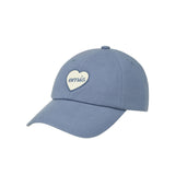EMIS 2605 HEART RUBBER PATCH BALL CAP-BLUE