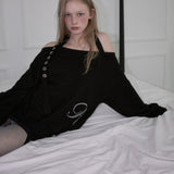 ROSE FRANTZ 2603 Eyelet Strap Open Sweatshirt