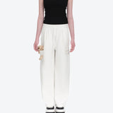 13DE MARZO | 2609 Pocket Bear Wide-leg Sweatpants White