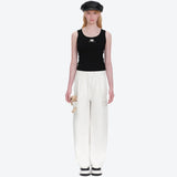 13DE MARZO | 2609 Pocket Bear Wide-leg Sweatpants White