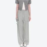 13DE MARZO | 2609 Pocket Bear Wide-leg Sweatpants Grey