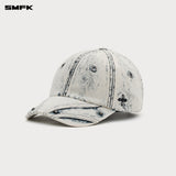 SMFK 2505 复古十字水洗牛仔棒球帽