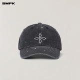 SMFK 2511 十字花刺绣棒球帽 荒野黑