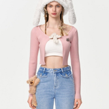 13DE MARZO | 2407 Doozoo Buckle Cardigan Pink