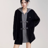 MacyMccoy 2501 带帽针织大外套 黑