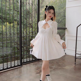 DIANA VEVINA 白色镂空衬衫裙