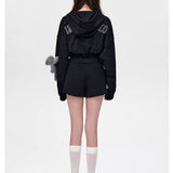 13DE MARZO | 2504 Doozoo Sports Zipped Hoodie Black
