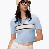 ANN ANDELMAN 2504 针织polo衫 蓝