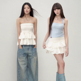 VIA PITTI 2505 褶皱两穿蛋糕裙抹胸上衣